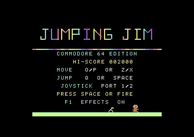The title screen